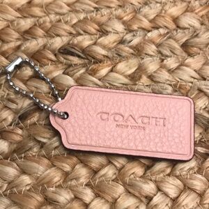 Coach Pink Leather Hang Tag